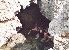 swimming in caves